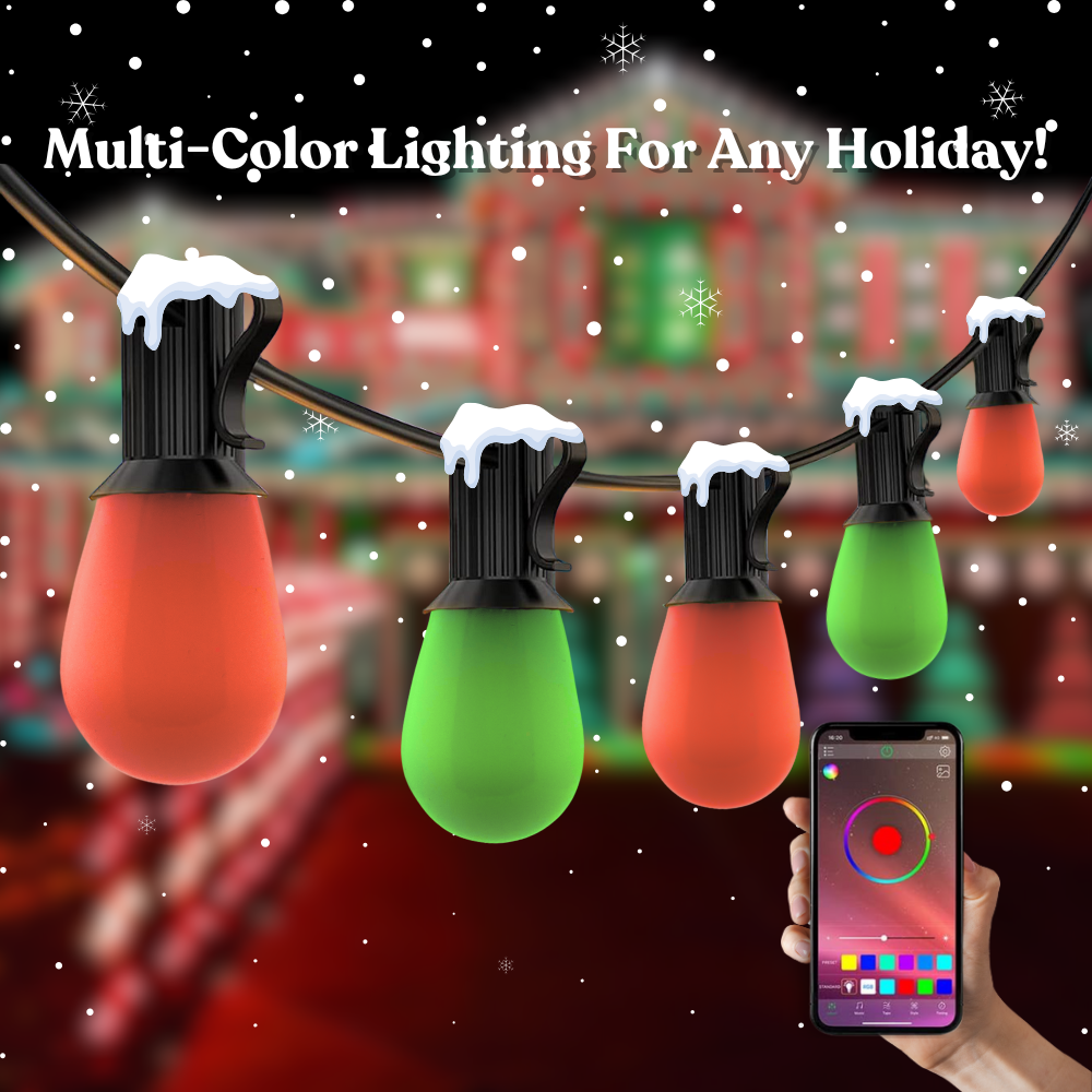 Flow Series holiday tree lights and outdoor string lights